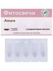 1Свечи амарантовые "Amare", 10 штук в блистере