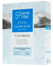 1Соль морская суставная 200 гр. (ментол,камфора,экстракт полыни и тысячелистника)