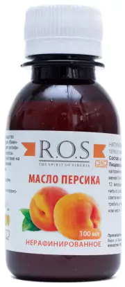 1Персика масло нерафинированное 100 мл. R.O.S