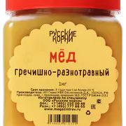 1Мёд гречишно-разнотравный 1 кг ПЭТ