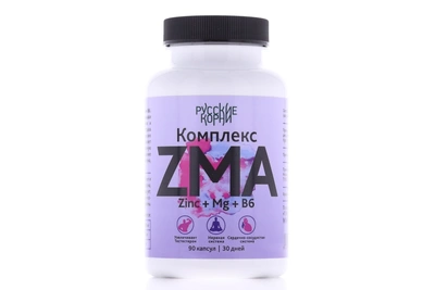 Комплекс ZMA Zinc+Mg+B6. Крепкие нервы, кости, зубы 90 капсул