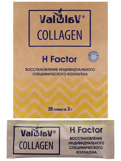 Collagen H Factor. Морской коллаген I, III типа, гиалуроновая  к-та, стик 3 г