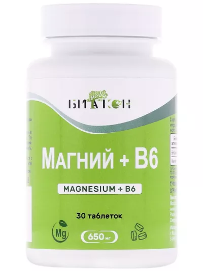 Магний + витамин В6,  30 таблеток