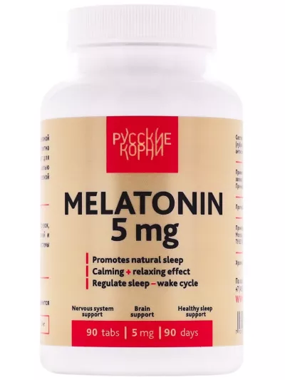 Мелатонин 5 мг. Крепкий сон, восстановление цикла день-ночь, 90 таблеток