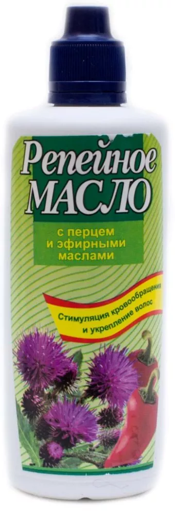 Масло репейное с перцем и эфирными маслам