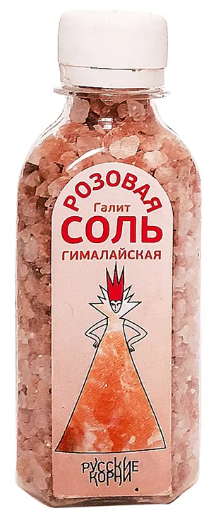 Соль гималайская пищевая розовая (гранулы) 180 г Русские Корни